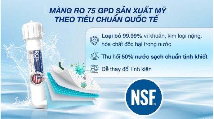 Máy lọc nước RO nóng nguội lạnh Hòa Phát HPN639 12 lõi