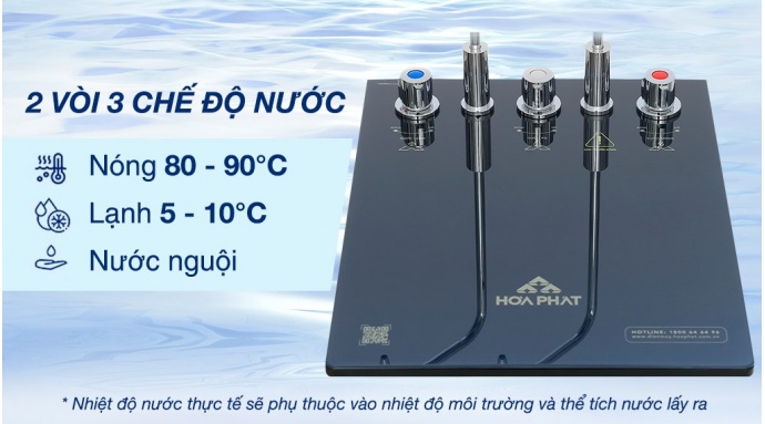 Máy lọc nước RO nóng nguội lạnh Hòa Phát HPN666 11 lõi