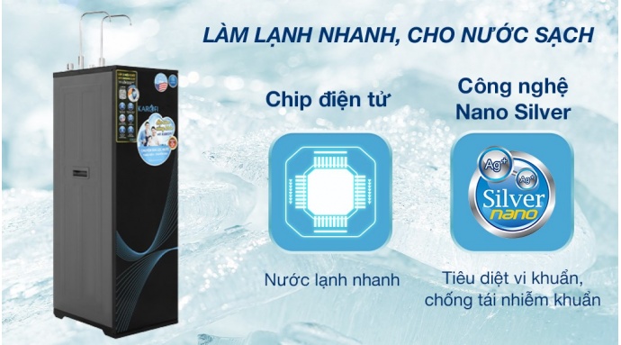 Máy lọc nước RO nóng nguội lạnh Karofi KAD-X56 11 lõi