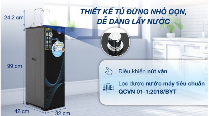 Máy lọc nước RO nóng nguội lạnh Karofi KAD-X56 11 lõi