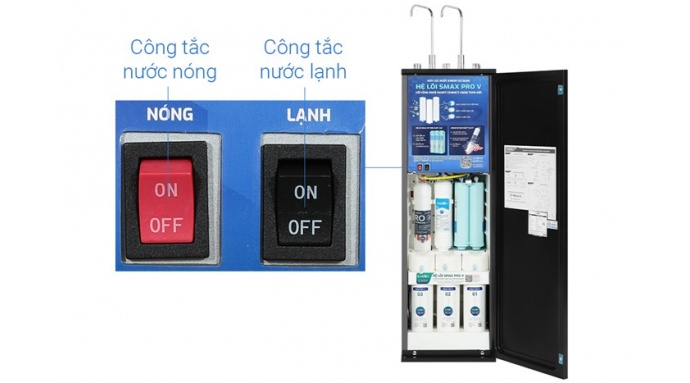 Máy lọc nước RO nóng nguội lạnh Karofi KAD-X56 11 lõi