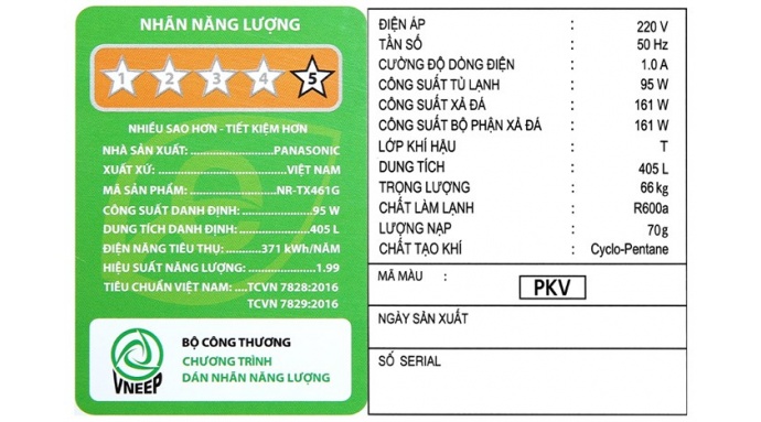 Tủ lạnh Panasonic Inverter 405 lít NR-TX461GPKV