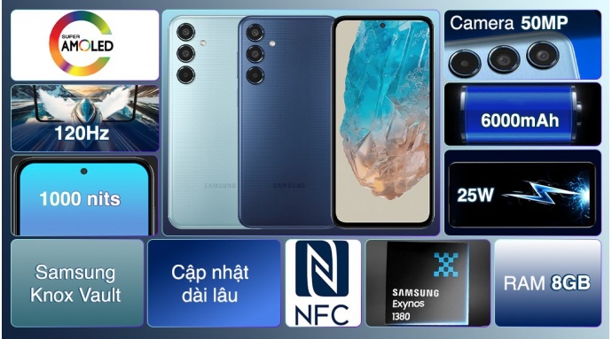Điện thoại Samsung Galaxy M35 5G 8GB/256GB