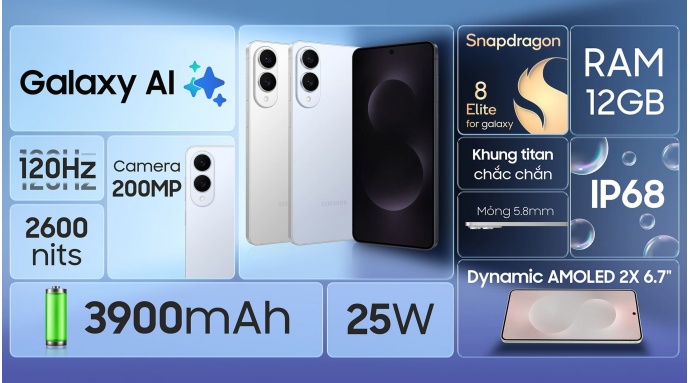 Điện thoại Samsung Galaxy S25 Edge 5G 12GB/512GB