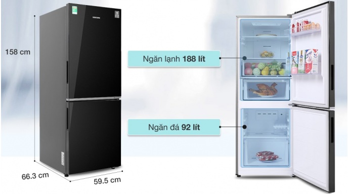 Tủ lạnh Samsung Inverter 280 lít RB27N4010BU/SV