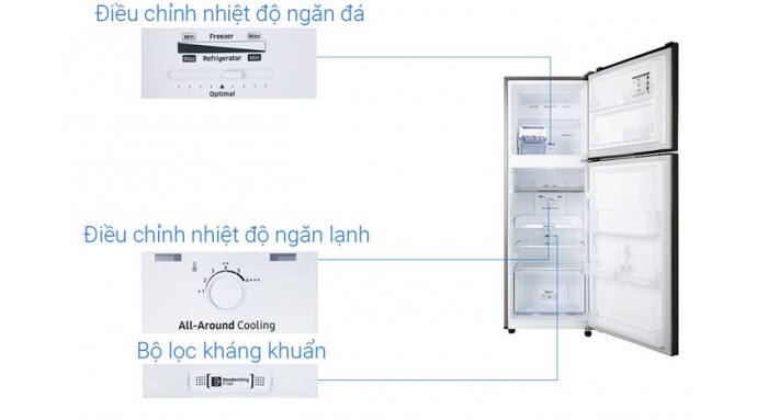 Tủ lạnh Samsung Inverter 236 lít RT22M4032BU/SV