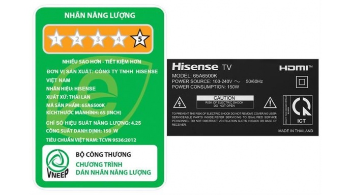 Google Tivi Hisense 4K 65 inch 65A6500K