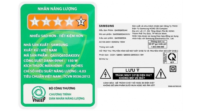 Smart Tivi QLED Samsung 4K 55 inch QA55Q65D