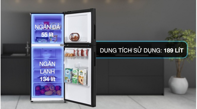 Tủ lạnh Aqua Inverter 189 lít AQR-T220FA(FB)