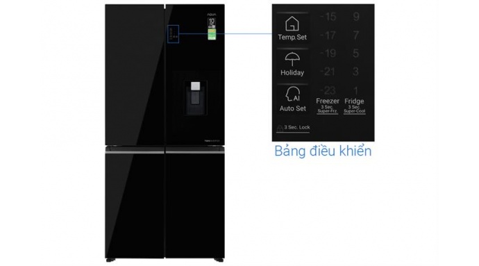 Tủ lạnh Aqua Inverter 469 lít Multi Door AQR-M536XA(WGB)