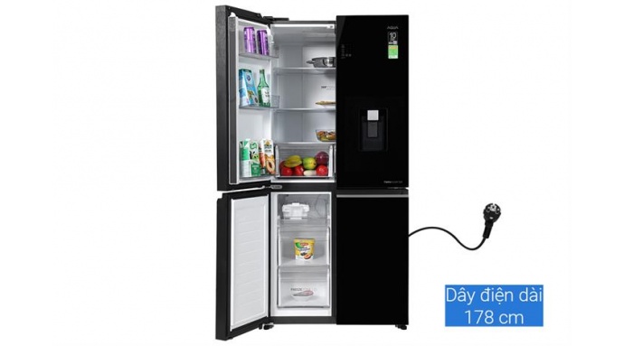 Tủ lạnh Aqua Inverter 469 lít Multi Door AQR-M536XA(WGB)