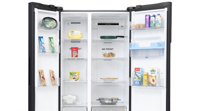 Tủ lạnh Aqua Inverter 550 lít Side By Side AQR-S612XA(WCB)