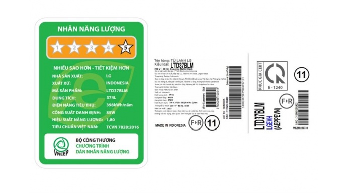 Tủ lạnh LG Inverter 374 lít LTD37BLM
