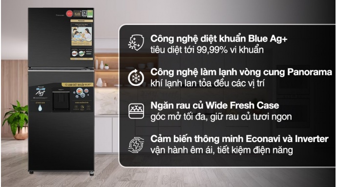 Tủ lạnh Panasonic Inverter 326 lít NR-TL351GVKV