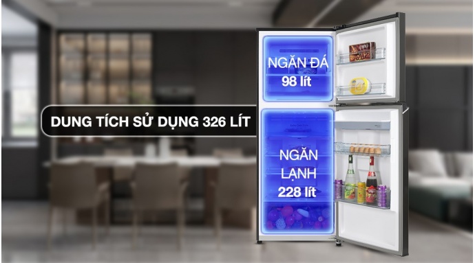 Tủ lạnh Panasonic Inverter 326 lít NR-TL351GVKV