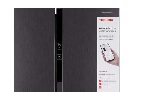 Tủ lạnh Toshiba Inverter 460 lít Side By Side GR-RS600WI-PMV(37)-SG