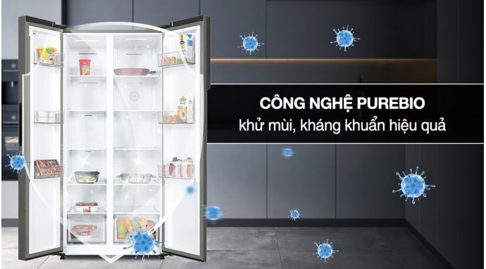 Tủ lạnh Toshiba Inverter 460 lít Side By Side GR-RS600WI-PMV(37)-SG