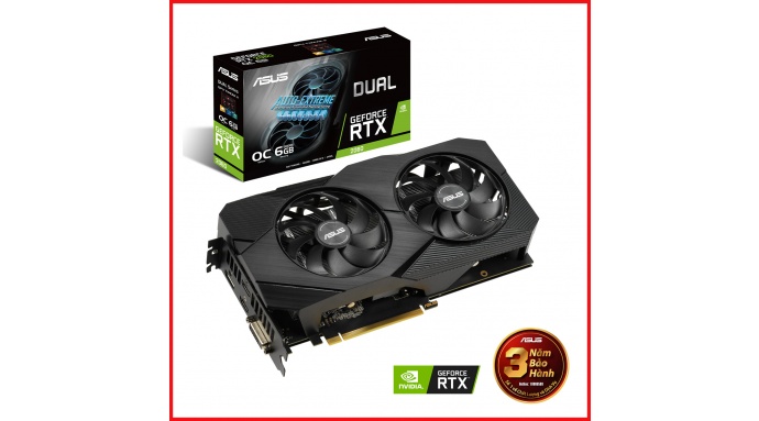 Card màn hình ASUS Dual GeForce RTX 2060 O6G EVO 6GB GDDR6 DUAL-RTX2060-O6G-EVO