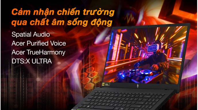Laptop Acer Gaming Nitro V 15 ANV15 41 R2UP R5 6600H/16GB/512GB/4GB RTX2050/165Hz/Win11 (NH.QPGSV.004)