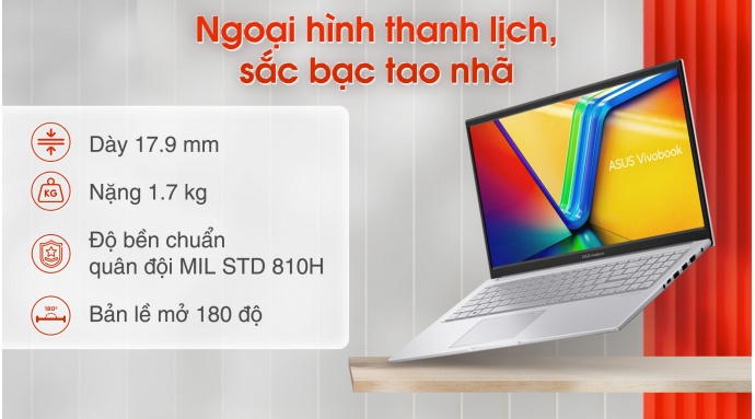 Laptop Asus Vivobook 15 X1504VA i3 1315U/8GB/512GB/Win11 (NJ1634W)