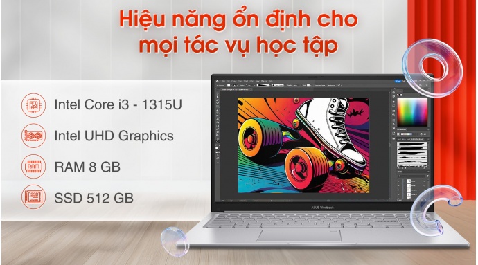 Laptop Asus Vivobook 15 X1504VA i3 1315U/8GB/512GB/Win11 (NJ1634W)