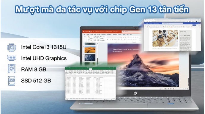 Laptop HP 15 fd0303TU i3 1315U/8GB/512GB/Win11 (A2NL4PA)