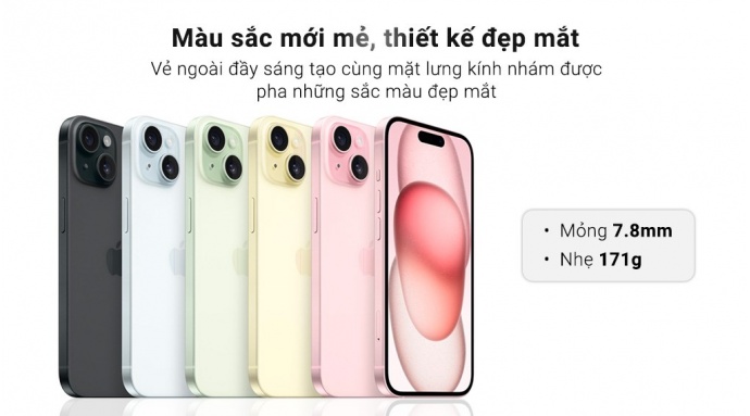 Điện thoại iPhone 15 128GB