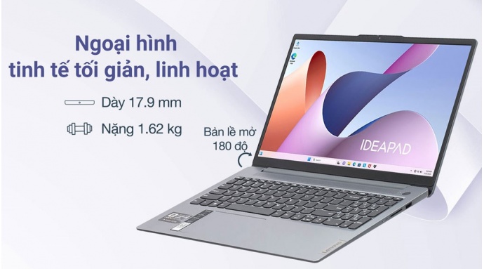 Laptop Lenovo Ideapad Slim 3 15AMN8 R5 7520U/16GB/512GB/Win11 (82XQ00J0VN)