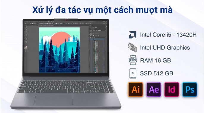 Laptop Lenovo IdeaPad Slim 3 15IRH10 i5 13420H/16GB/512GB/Win11 (83K1000HVN)