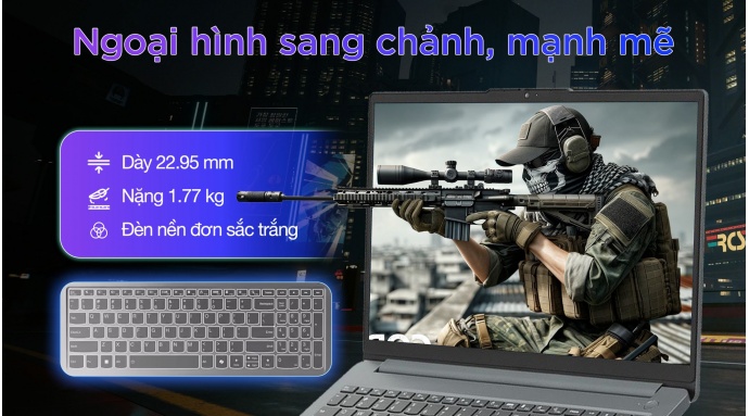 Laptop Lenovo Gaming LOQ Essential 15IAX9E i5 12450HX/16GB/512GB/4GB RTX2050/144Hz/Win11 (83LK000BVN)