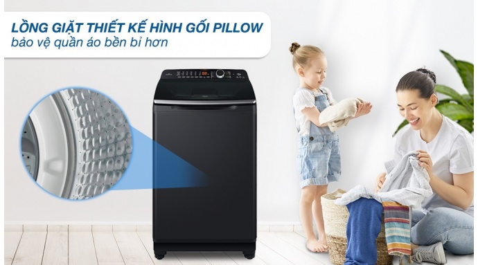 Máy giặt Aqua Inverter 12 kg AQW-DR120HT BK