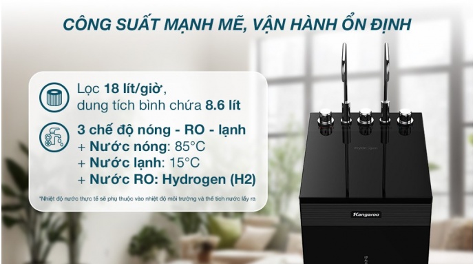 Máy lọc nước RO nóng nguội lạnh Hydrogen Kangaroo KG11A2 11 lõi
