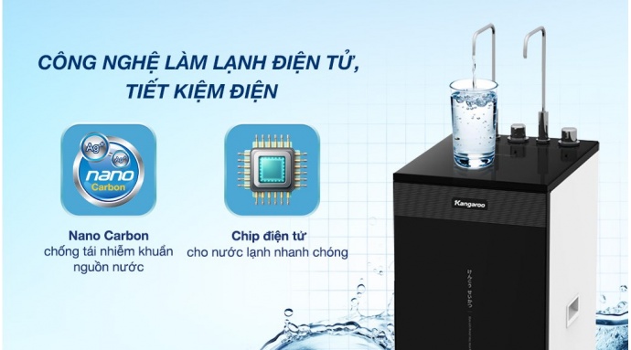 Máy lọc nước RO nóng nguội lạnh Hydrogen Kangaroo KG11A2 11 lõi