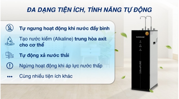 Máy lọc nước RO nóng nguội lạnh Sunhouse UltraPURE SHA76222KL 11 lõi
