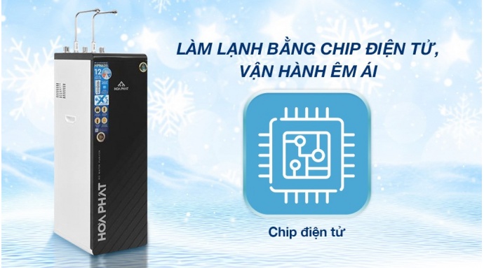 Máy lọc nước RO nóng nguội lạnh Hòa Phát HPN639 12 lõi
