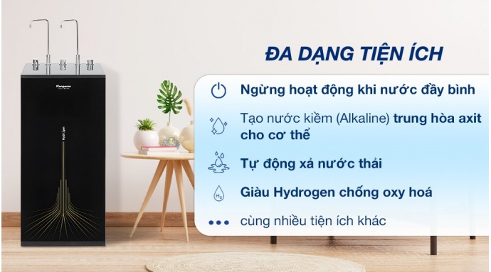 Máy lọc nước RO nóng nguội lạnh Hydrogen Kangaroo KG10A13 10 lõi