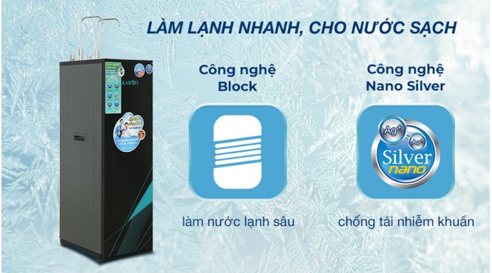 Máy lọc nước RO nóng nguội lạnh Karofi KAD-X58 11 lõi