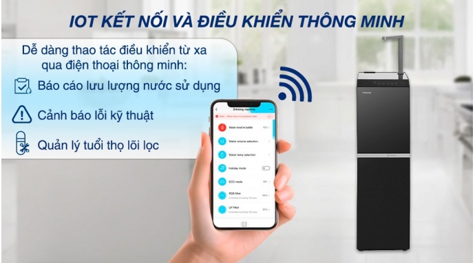 Máy lọc nước RO nóng nguội lạnh Toshiba TWP-W2396SVN(M) 10 lõi