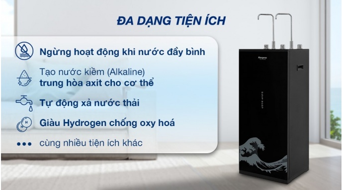 Máy lọc nước RO nóng nguội lạnh Hydrogen Kangaroo KG10A12 10 lõi