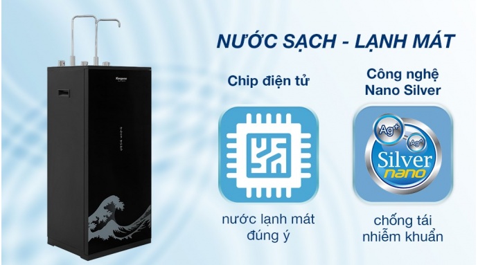 Máy lọc nước RO nóng nguội lạnh Hydrogen Kangaroo KG10A12 10 lõi