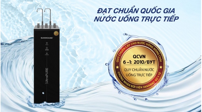 Máy lọc nước RO nóng nguội lạnh Sunhouse UltraPURE SHA76623KL 11 lõi