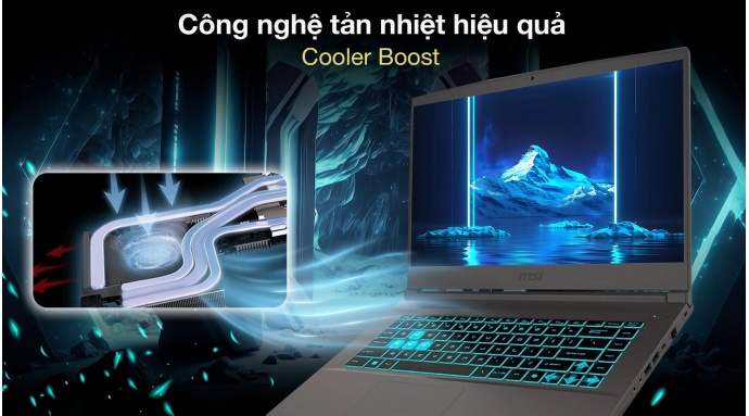 Laptop MSI Gaming Thin 15 B12UCX i5 12450H/16GB/512GB/4GB RTX2050/144Hz/Win11 (2046VN)