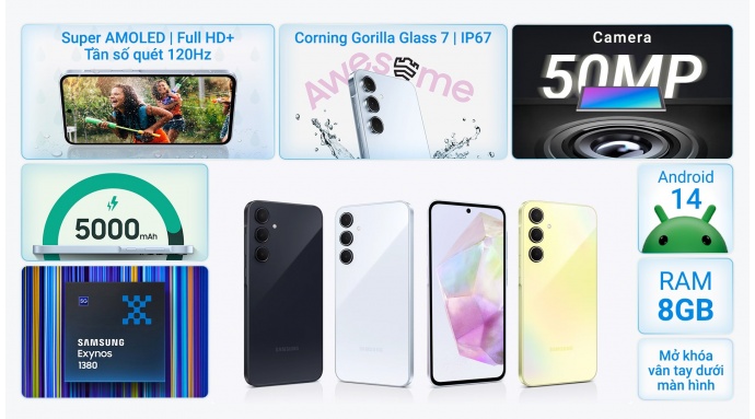 Điện thoại Samsung Galaxy A35 5G 8GB/256GB