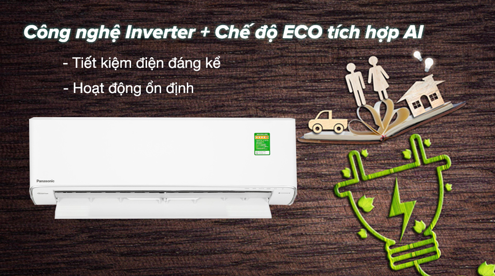 Máy lạnh Panasonic Inverter 1.5 HP CU/CS-XU12ZKH-8-4