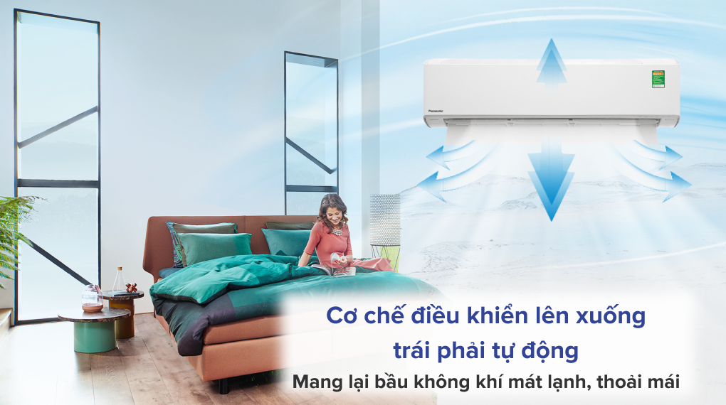 Máy lạnh Panasonic Inverter 2 HP CU/CS-XU18ZKH-8- cơ chế thổi gió
